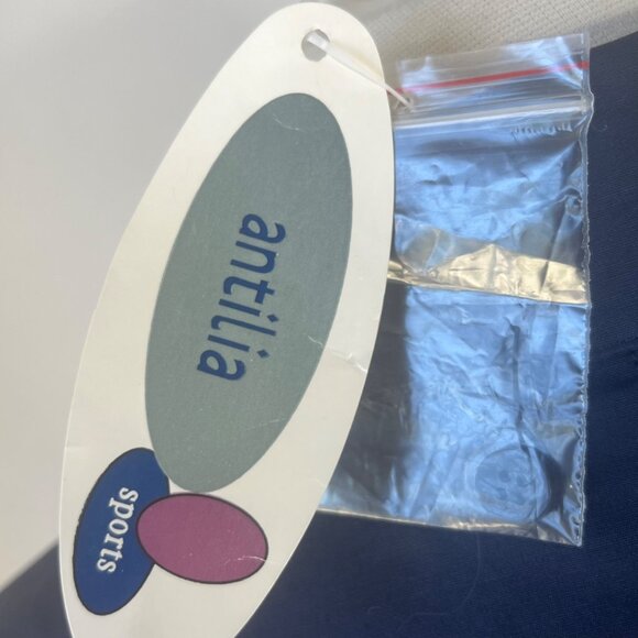 Antilia Blouse Shirt Womens Medium Blue New Embroidery Floral - Picture 9 of 9